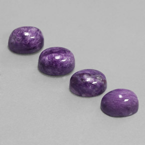 Pedras preciosas de charoíta violeta natural de  ct, corte oval, opaco