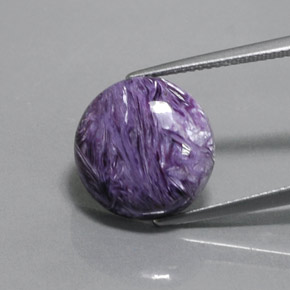 Charoite Tolet Natural 8.58ct, Corte Redondo, Opaco
