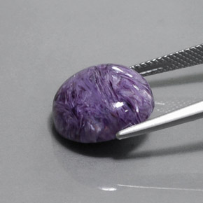 Charoite Tolet Natural 8.58ct, Corte Redondo, Opaco