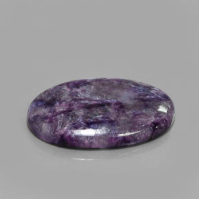 Charoite Violeta médio-escuro Natural 29.43ct, Corte Oval, Opaco