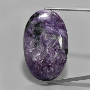 Charoite Tolet Natural 33.07ct, Corte Oval, Opaco