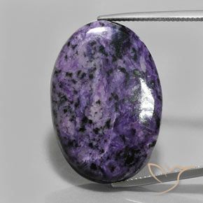 Charoite Violeta Profundo Natural 32.45ct, Corte Oval, Opaco