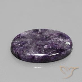 Charoite Malva Violeta Natural 29.50ct, Corte Oval, Opaco