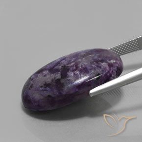 Charoite Violeta escuro Natural 28.58ct, oval, Opaco