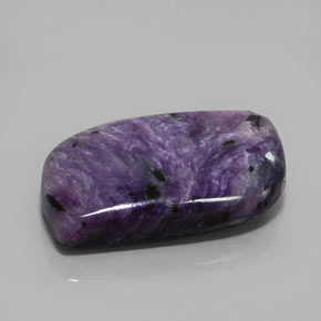 Charoíta violeta natural 29,51ct, forma extravagante, opaco