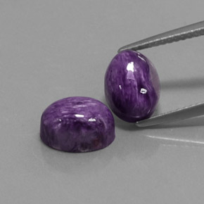 Pedras preciosas de charoíta violeta natural de  ct, corte oval, opaco
