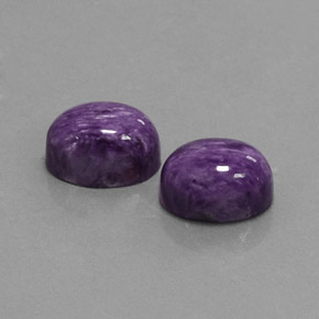 Pedras preciosas de charoíta violeta natural de  ct, corte oval, opaco