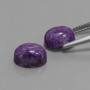 Pedras preciosas de charoíta violeta natural de  ct, corte oval, opaco