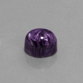 Charoíta violeta natural 4,62ct, corte oval, opaco