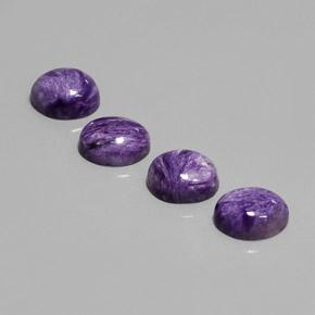 Pedras preciosas de charoíta violeta natural de  ct, corte oval, opaco
