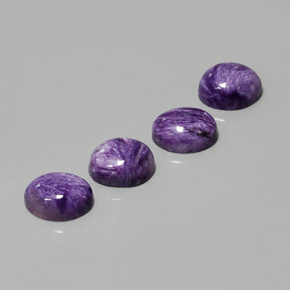 Pedras preciosas de charoíta violeta natural de  ct, corte oval, opaco