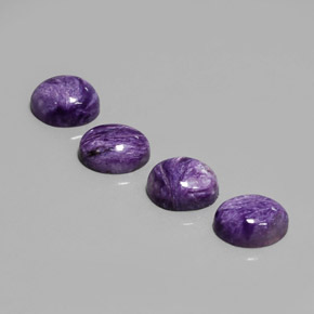 Pedras preciosas de charoíta violeta natural de  ct, corte oval, opaco