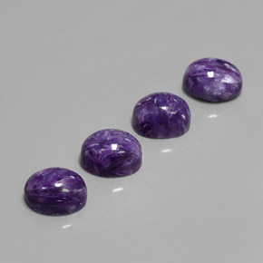 Pedras preciosas de charoíta violeta natural de  ct, corte oval, opaco
