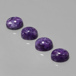 Pedras preciosas de charoíta violeta natural de  ct, corte oval, opaco