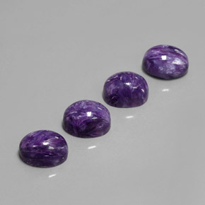 Pedras preciosas de charoíta violeta natural de  ct, corte oval, opaco
