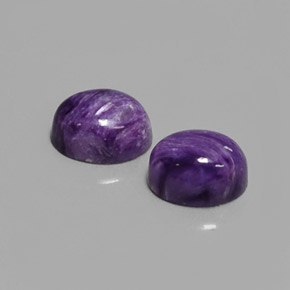 Pedras preciosas de charoíta violeta natural de  ct, corte oval, opaco