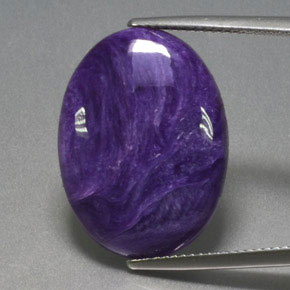 Charoíta violeta natural 11,14ct, corte oval, opaco