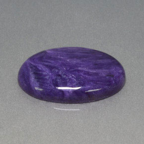 Charoíta violeta natural 11,14ct, corte oval, opaco