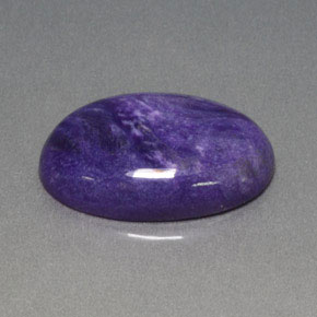 Charoíta violeta natural 14,14ct, corte oval, opaco