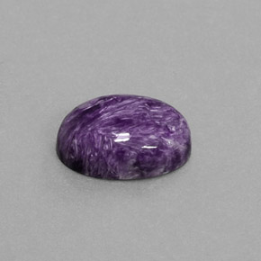 Charoíta violeta natural 5,50ct, corte oval, opaco