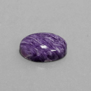 Charoíta violeta natural 5,59ct, corte oval, opaco