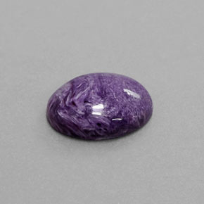 Charoíta violeta natural 4,89ct, corte oval, opaco