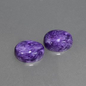 Pedras preciosas de charoíta violeta natural de  ct, corte oval, opaco