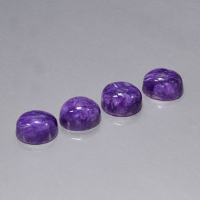 Pedras preciosas de charoíta violeta natural de  ct, corte oval, opaco