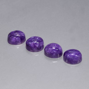 Pedras preciosas de charoíta violeta natural de  ct, corte oval, opaco