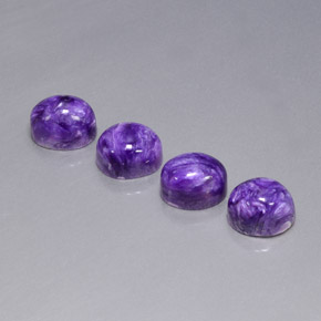 Pedras preciosas de charoíta violeta natural de  ct, corte oval, opaco