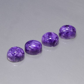 Pedras preciosas de charoíta violeta natural de  ct, corte oval, opaco