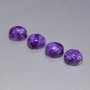 Pedras preciosas de charoíta violeta natural de  ct, corte oval, opaco