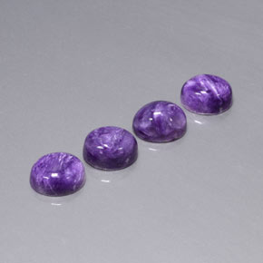 Pedras preciosas de charoíta violeta natural de  ct, corte oval, opaco