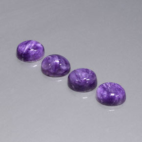 Pedras preciosas de charoíta violeta natural de  ct, corte oval, opaco
