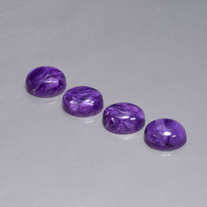 Pedras preciosas de charoíta violeta natural de  ct, corte oval, opaco