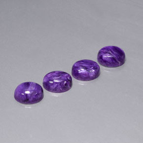 Pedras preciosas de charoíta violeta natural de  ct, corte oval, opaco