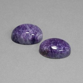 Pedras preciosas de charoíta violeta natural de  ct, corte oval, opaco