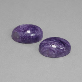 Pedras preciosas de charoíta violeta natural de  ct, corte oval, opaco