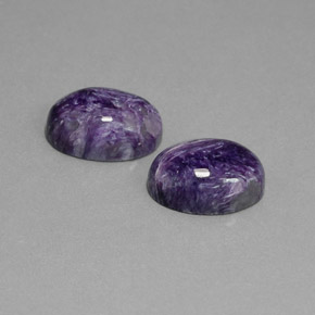 Pedras preciosas de charoíta violeta natural de  ct, corte oval, opaco