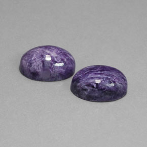 Pedras preciosas de charoíta violeta natural de  ct, corte oval, opaco