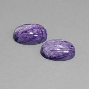 Pedras preciosas de charoíta violeta natural de  ct, corte oval, opaco