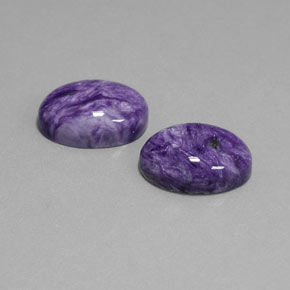Pedras preciosas de charoíta violeta natural de  ct, corte oval, opaco
