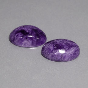 Pedras preciosas de charoíta violeta natural de  ct, corte oval, opaco