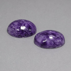 Pedras preciosas de charoíta violeta natural de  ct, corte oval, opaco