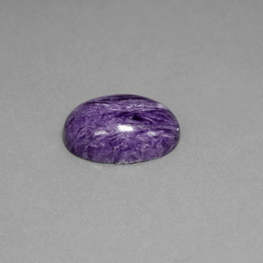 Charoíta violeta natural 5,52ct, corte oval, opaco