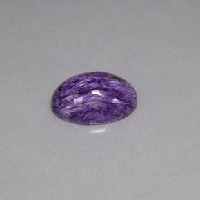 Charoíta violeta natural 5,27ct, corte oval, opaco