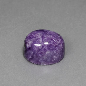 Charoíta violeta natural 4,43ct, corte oval, opaco