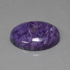 Charoíta violeta natural 11,80ct, corte oval, opaco