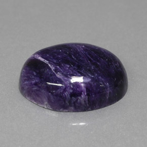 Charoíta violeta natural 16,07ct, corte oval, opaco