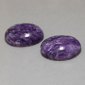 Pedras preciosas de charoíta violeta natural de  ct, corte oval, opaco